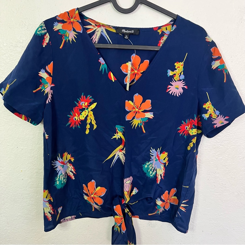Madewell Floral Print Women's Top - Blue